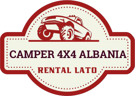 Logo of Camper 4x4 Albania Rental Lato featuring a rugged off-road vehicle.